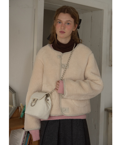 ANOETIC（アノエティック）の「ANC CLASSIC MINI SHOULDER BAG_TWEED WHITE（ショルダーバッグ・レディース・ホワイト・FREE）」の5枚目の写真
