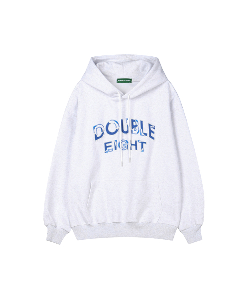 DOUBLE EIGHT（ダブルエイト）の「ウェーブ刺繍フードパーカー（ホワイトメランジ）（パーカー・メンズ・ホワイト・FREE）」の5枚目の写真