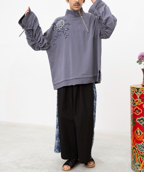 チャイハネ(チャイハネ)の「【チャイハネ】ブラーケMEN'Sトップス(スウェット・メンズ・ベージュ/ブルー/グリーン・FREE)」の13枚目の写真