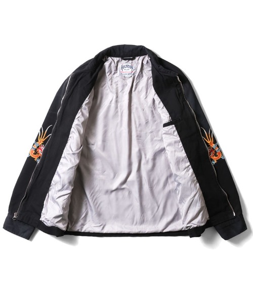 HOUSTON（ヒューストン）の「HOUSTON ヴィンテージ加工ベトジャン(MAP)（ブルゾン・メンズ・ブラック・MEDIUM/X-LARGE/XX-LARGE/LARGE）」の6枚目の写真