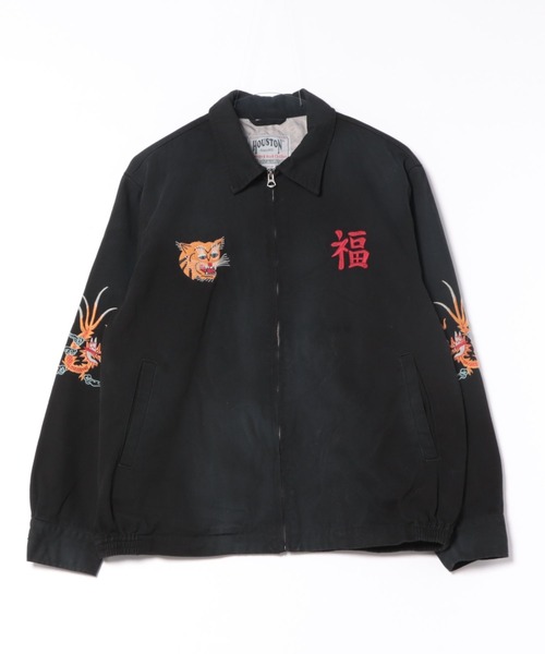 HOUSTON（ヒューストン）の「HOUSTON ヴィンテージ加工ベトジャン(MAP)（ブルゾン・メンズ・ブラック・MEDIUM/X-LARGE/XX-LARGE/LARGE）」の5枚目の写真
