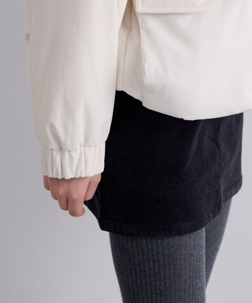 MUSINSA STANDARD WOMAN（ムシンサスタンダードウーマン）の「ウィメンズフェイクシアリングカラー パディングジャケット [クリーム/クリーム]（ダウンジャケット/コート・レディース・その他・X-SMALL/SMALL/MEDIUM/LARGE）」の7枚目の写真