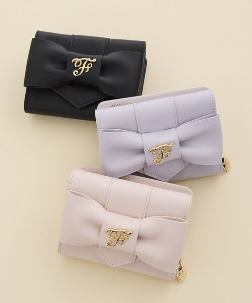 Maison de FLEUR（メゾンドフルール）の「ベルトリボンミニウォレット（財布・レディース・ラベンダー/ピンク/ブラック・FREE）」の21枚目の写真