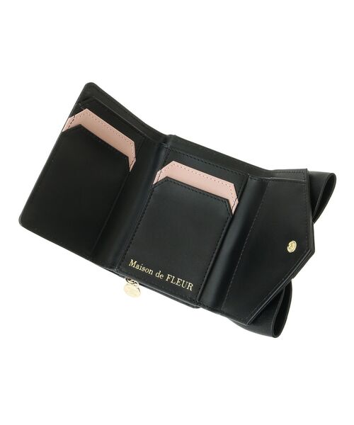 Maison de FLEUR（メゾンドフルール）の「ベルトリボンミニウォレット（財布・レディース・ラベンダー/ピンク/ブラック・FREE）」の13枚目の写真