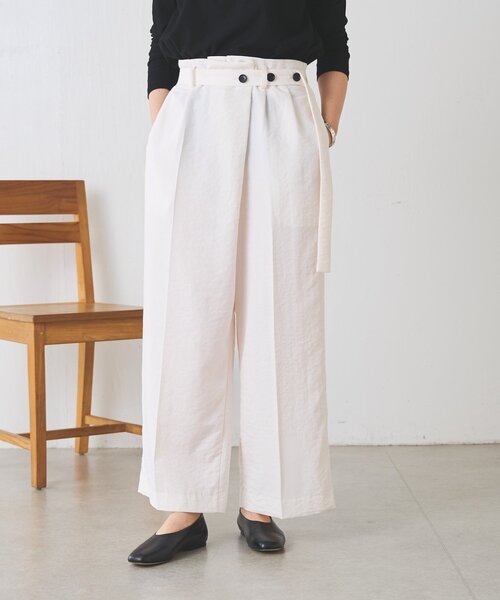 BEARDSLEY（ビアズリー）の「アシメウエストベルトパンツ（その他パンツ・レディース・ダークグレー/アイボリー・FREE）」の13枚目の写真