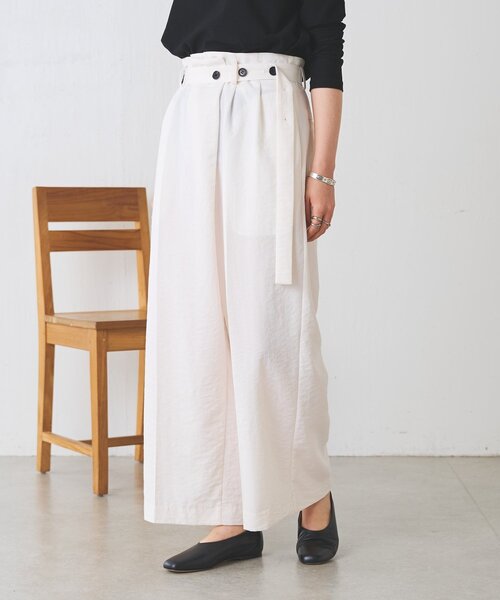 BEARDSLEY（ビアズリー）の「アシメウエストベルトパンツ（その他パンツ・レディース・ダークグレー/アイボリー・FREE）」の14枚目の写真