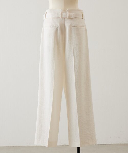 BEARDSLEY（ビアズリー）の「アシメウエストベルトパンツ（その他パンツ・レディース・ダークグレー/アイボリー・FREE）」の7枚目の写真