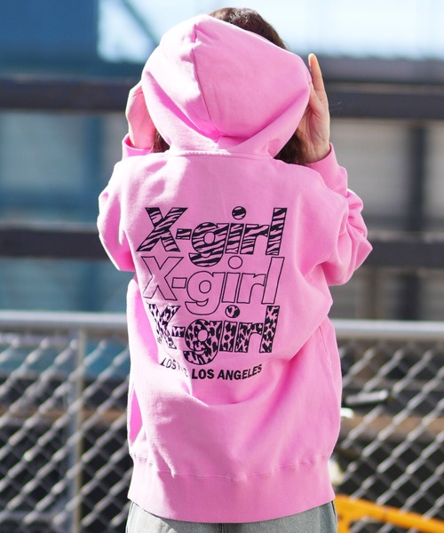 ムラサキスポーツ限定】X-GIRL/エックスガール ジップアップ パーカー