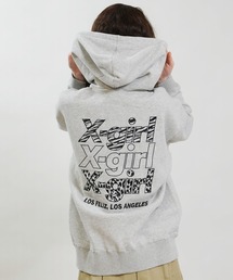 X-girl（エックスガール）の「【ムラサキスポーツ限定】X-GIRL エックスガール ジップアップ パーカー バックロゴ 裏毛 105254012027（パーカー）」