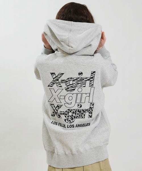 ムラサキスポーツ限定】X-GIRL/エックスガール ジップアップ パーカー