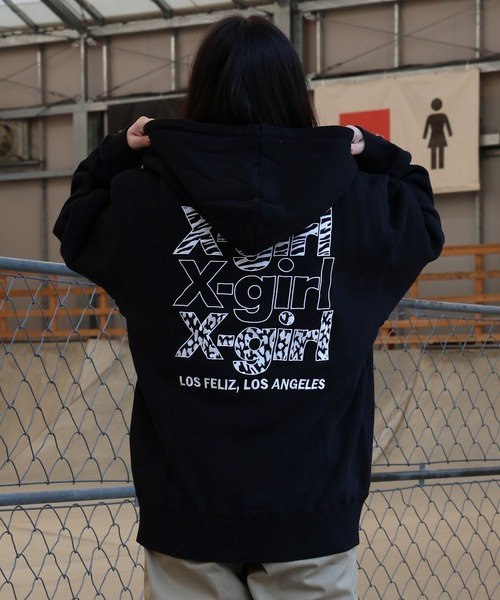 ムラサキスポーツ限定】X-GIRL/エックスガール ジップアップ パーカー