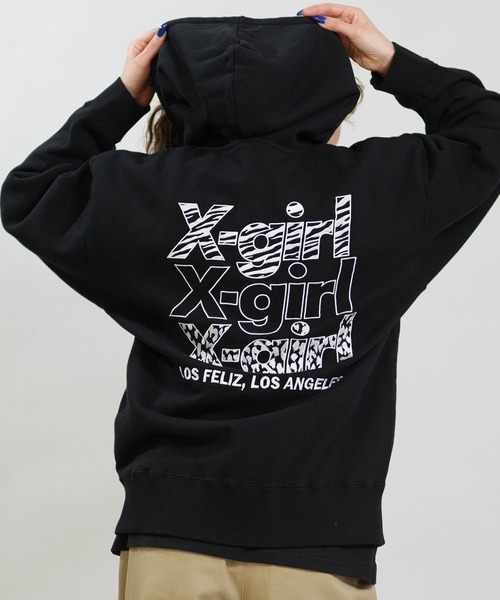 ムラサキスポーツ限定】X-GIRL/エックスガール ジップアップ パーカー