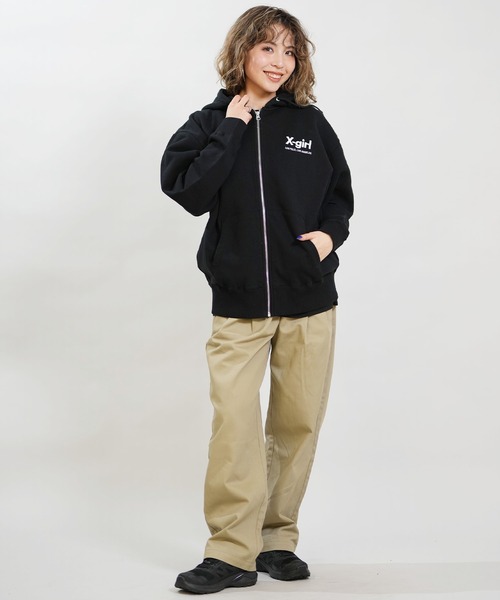 ムラサキスポーツ限定】X-GIRL/エックスガール ジップアップ パーカー