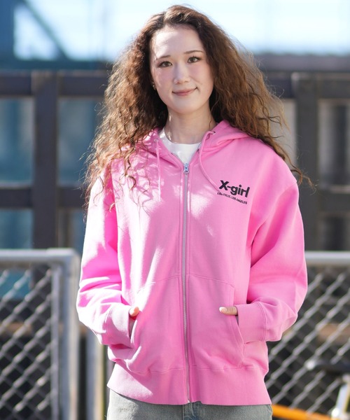 ムラサキスポーツ限定】X-GIRL/エックスガール ジップアップ パーカー