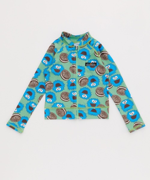 Ocean&Ground（オーシャン&グラウンド）の「BOY'SｿｳｶﾞﾗZIPﾗｯｼｭｶﾞｰﾄﾞ（ラッシュガード・キッズ・グリーン/オフホワイト/ブルー・100/130/120/110/90/140）」の11枚目の写真