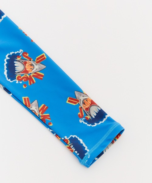 Ocean&Ground（オーシャン&グラウンド）の「BOY'SｿｳｶﾞﾗZIPﾗｯｼｭｶﾞｰﾄﾞ（ラッシュガード・キッズ・グリーン/オフホワイト/ブルー・100/130/120/110/90/140）」の15枚目の写真