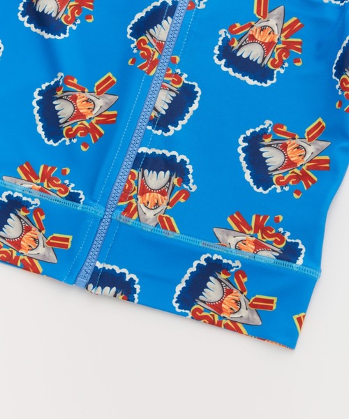 Ocean&Ground（オーシャン&グラウンド）の「BOY'SｿｳｶﾞﾗZIPﾗｯｼｭｶﾞｰﾄﾞ（ラッシュガード・キッズ・グリーン/オフホワイト/ブルー・100/130/120/110/90/140）」の16枚目の写真