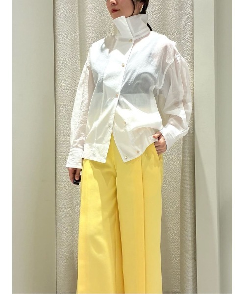 COLUMN(コラム)の「COLUMN / シアーシャツブルゾン(ブルゾン・レディース・イエロー/ホワイト・36/38)」の13枚目の写真