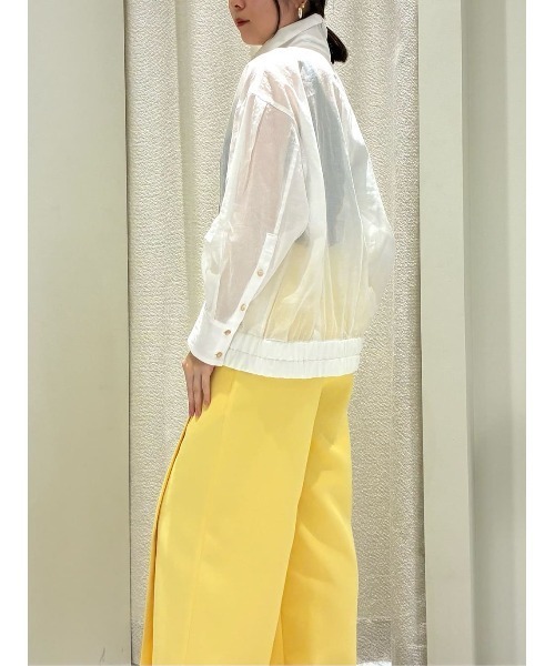 COLUMN(コラム)の「COLUMN / シアーシャツブルゾン(ブルゾン・レディース・イエロー/ホワイト・36/38)」の14枚目の写真