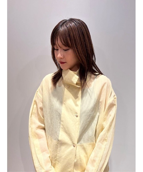 COLUMN(コラム)の「COLUMN / シアーシャツブルゾン(ブルゾン・レディース・イエロー/ホワイト・36/38)」の16枚目の写真