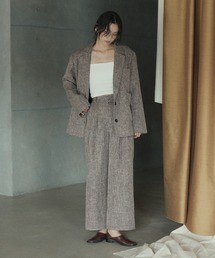 hellam（へラム）の「サマーツイードワイドタックパンツ（スラックス）」