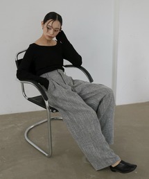 hellam（へラム）の「サマーツイードワイドタックパンツ（スラックス）」