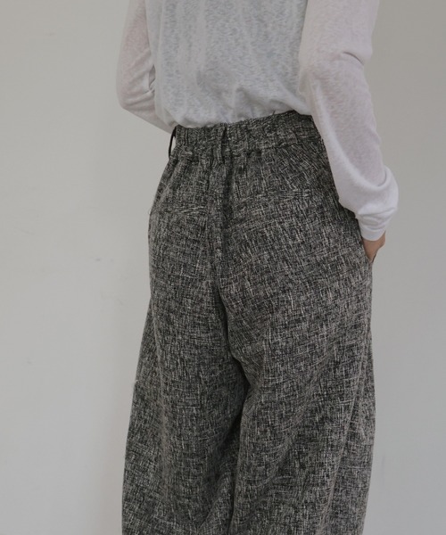 hellam（へラム）の「サマーツイードワイドタックパンツ（スラックス・レディース・ブラウン/ベージュ/ブラック/グレー・FREE）」の19枚目の写真