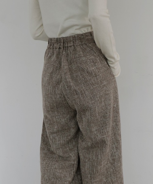 hellam（へラム）の「サマーツイードワイドタックパンツ（スラックス・レディース・ブラウン/ベージュ/ブラック/グレー・FREE）」の22枚目の写真