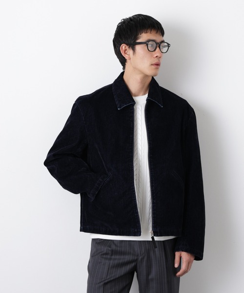 NANO universe（ナノユニバース）の「フロッキーデニム スポーツジャケット（ブルゾン・メンズ・ブラウン/ネイビー・L/M）」の10枚目の写真