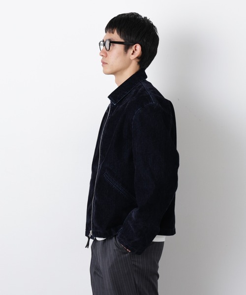 NANO universe（ナノユニバース）の「フロッキーデニム スポーツジャケット（ブルゾン・メンズ・ブラウン/ネイビー・L/M）」の11枚目の写真