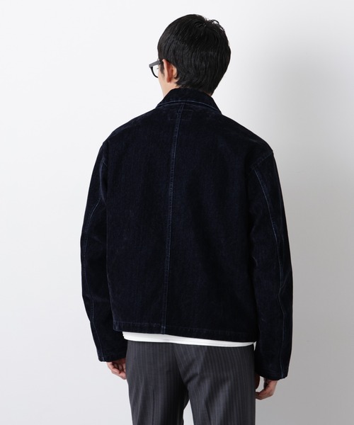 NANO universe（ナノユニバース）の「フロッキーデニム スポーツジャケット（ブルゾン・メンズ・ブラウン/ネイビー・L/M）」の12枚目の写真