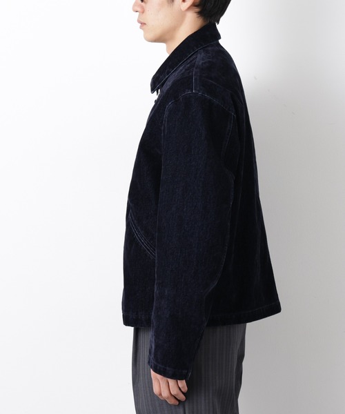 NANO universe（ナノユニバース）の「フロッキーデニム スポーツジャケット（ブルゾン・メンズ・ブラウン/ネイビー・L/M）」の17枚目の写真