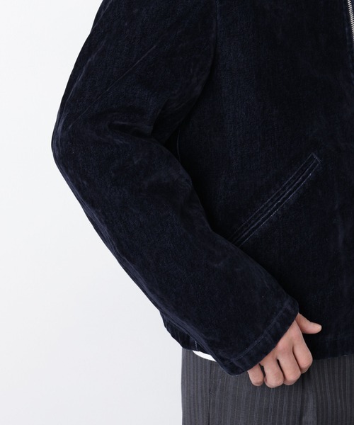 NANO universe（ナノユニバース）の「フロッキーデニム スポーツジャケット（ブルゾン・メンズ・ブラウン/ネイビー・L/M）」の20枚目の写真