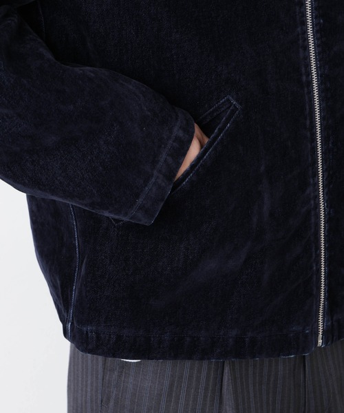 NANO universe（ナノユニバース）の「フロッキーデニム スポーツジャケット（ブルゾン・メンズ・ブラウン/ネイビー・L/M）」の21枚目の写真