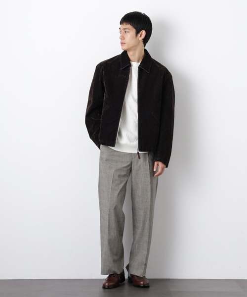 NANO universe（ナノユニバース）の「フロッキーデニム スポーツジャケット（ブルゾン・メンズ・ブラウン/ネイビー・L/M）」の6枚目の写真