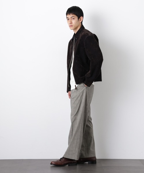 NANO universe（ナノユニバース）の「フロッキーデニム スポーツジャケット（ブルゾン・メンズ・ブラウン/ネイビー・L/M）」の8枚目の写真