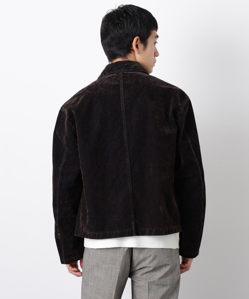 NANO universe（ナノユニバース）の「フロッキーデニム スポーツジャケット（ブルゾン・メンズ・ブラウン/ネイビー・L/M）」の5枚目の写真