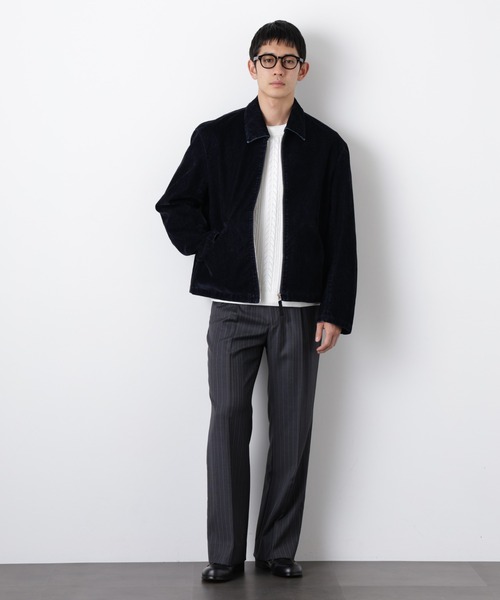 NANO universe（ナノユニバース）の「フロッキーデニム スポーツジャケット（ブルゾン・メンズ・ブラウン/ネイビー・L/M）」の14枚目の写真