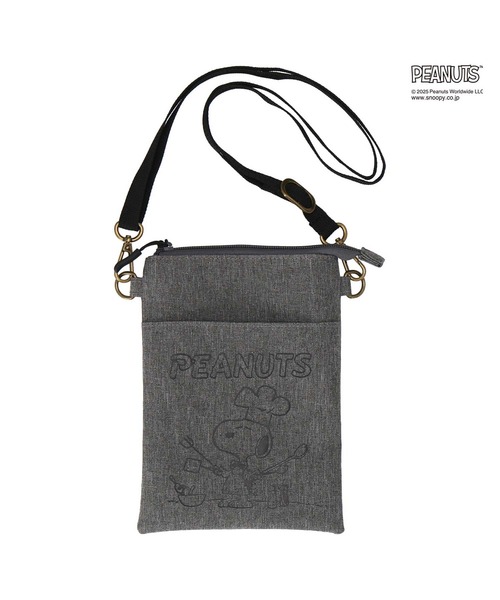 PEANUTS（ピーナッツ）の「縦型ショルダーポーチ（ショルダーバッグ・レディース・グレー/ブルー/ブラック・FREE）」の2枚目の写真