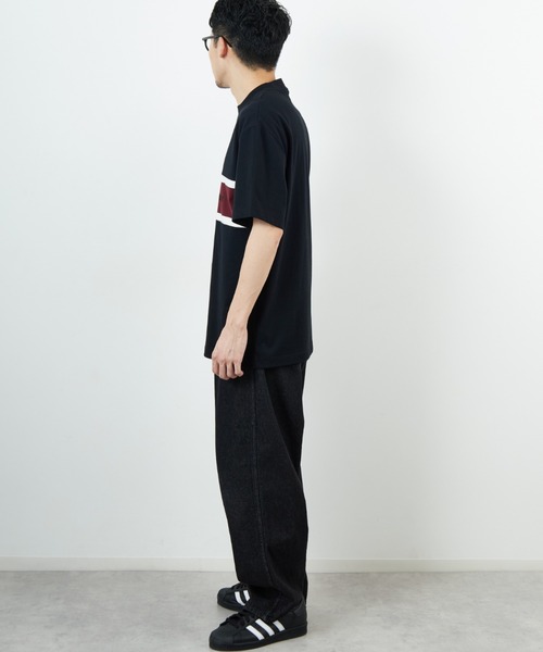 FRED PERRY（フレッドペリー）の「[FRED PERRY/フレッドペリー] ブランドロゴ刺繍 パネルTシャツ（Tシャツ/カットソー・レディース・ブラック/キナリ・S/M/L）」の10枚目の写真