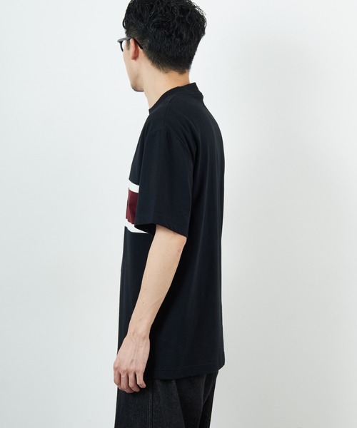 FRED PERRY（フレッドペリー）の「[FRED PERRY/フレッドペリー] ブランドロゴ刺繍 パネルTシャツ（Tシャツ/カットソー・レディース・ブラック/キナリ・S/M/L）」の7枚目の写真