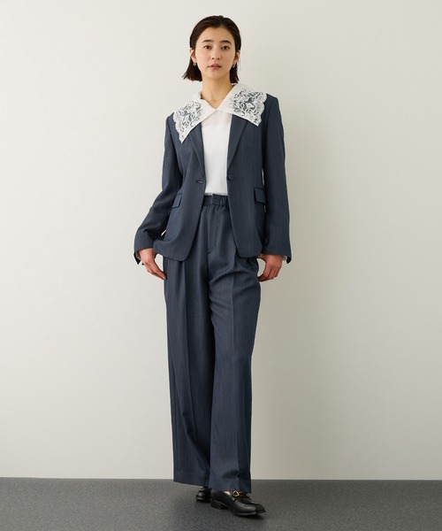 ROPE'(ロペ)の「ウエストシェイプ ベルテッドシングルジャケット/セットアップ対応(テーラードジャケット・レディース・ダークブラウン/ネイビー・38/36)」の10枚目の写真