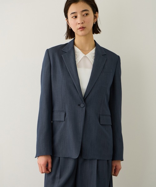 ROPE'(ロペ)の「ウエストシェイプ ベルテッドシングルジャケット/セットアップ対応(テーラードジャケット・レディース・ダークブラウン/ネイビー・38/36)」の13枚目の写真