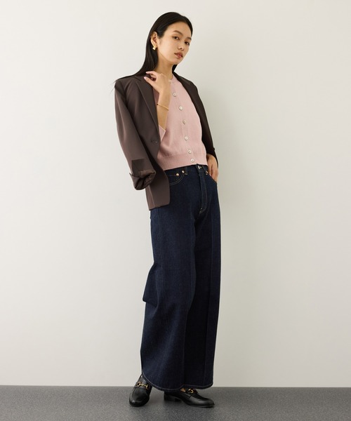 ROPE'(ロペ)の「ウエストシェイプ ベルテッドシングルジャケット/セットアップ対応(テーラードジャケット・レディース・ダークブラウン/ネイビー・38/36)」の16枚目の写真