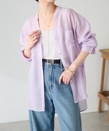 すっきり見え/着丈調整ができるヴィンテージライクシアーシャツ/WEB限定カラー・サイズ展開