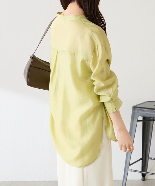 COLLAGE GALLARDAGALANTE（コラージュガリャルダガランテ）の「ヴィンテージライクシャツ（シャツ/ブラウス・レディース・ブラック/スカイブルー/オフホワイト/チャコールグレー/パープル/グリーン・FREE/S）」の15枚目の写真