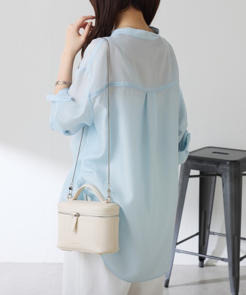 COLLAGE GALLARDAGALANTE（コラージュガリャルダガランテ）の「ヴィンテージライクシャツ（シャツ/ブラウス・レディース・ブラック/スカイブルー/オフホワイト/チャコールグレー/パープル/グリーン・FREE/S）」の21枚目の写真