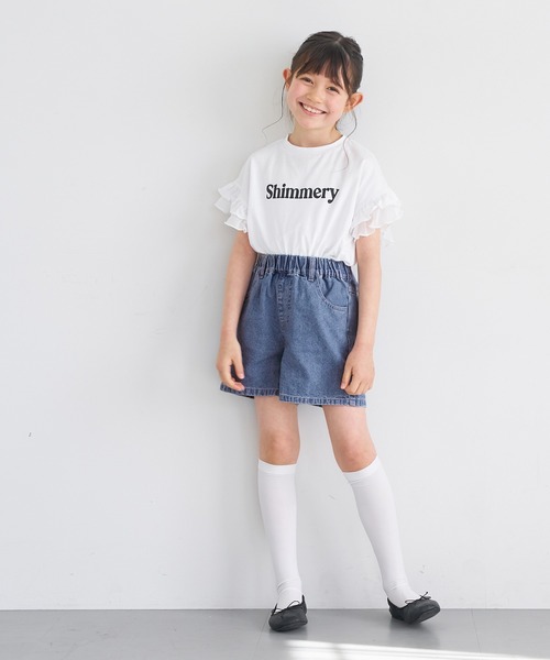 coca(coca)(コカ)の「キッズ デニムバックリボンショートパンツ(デニムパンツ・キッズ・ブルー・150/140/130/120)」の5枚目の写真