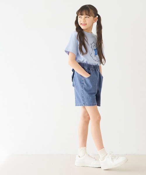 coca(coca)(コカ)の「キッズ デニムバックリボンショートパンツ(デニムパンツ・キッズ・ブルー・150/140/130/120)」の7枚目の写真