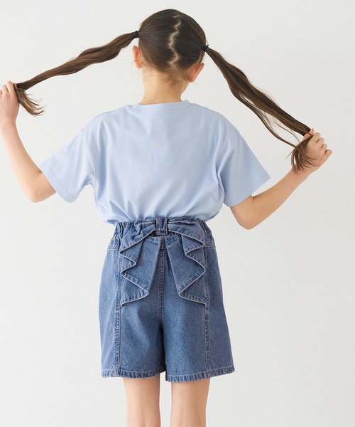 coca(coca)(コカ)の「キッズ デニムバックリボンショートパンツ(デニムパンツ・キッズ・ブルー・150/140/130/120)」の8枚目の写真